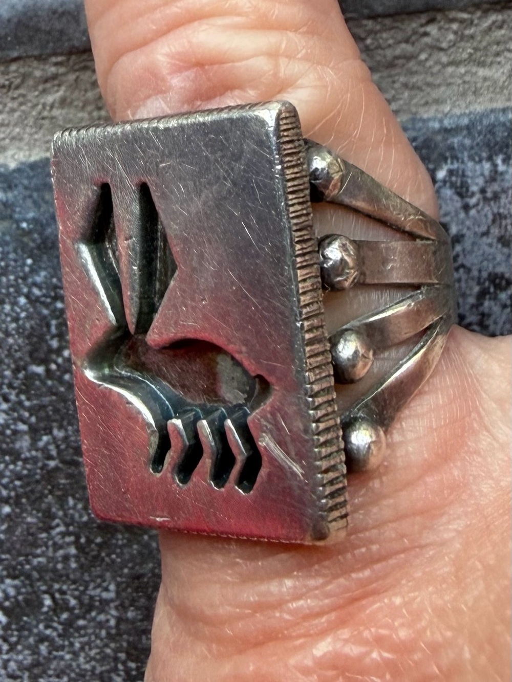 Silver Navajo Rabbitt ring